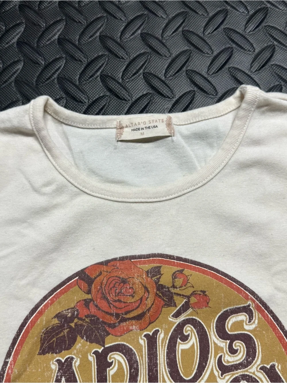 Altar’d State Adios Cowboy Graphic Tee Floral Western Shirt Size M